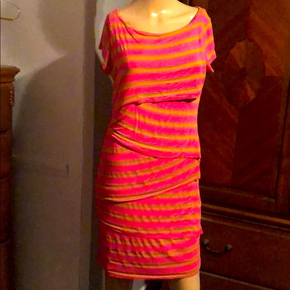 Coveted Clothing Pink striped dress